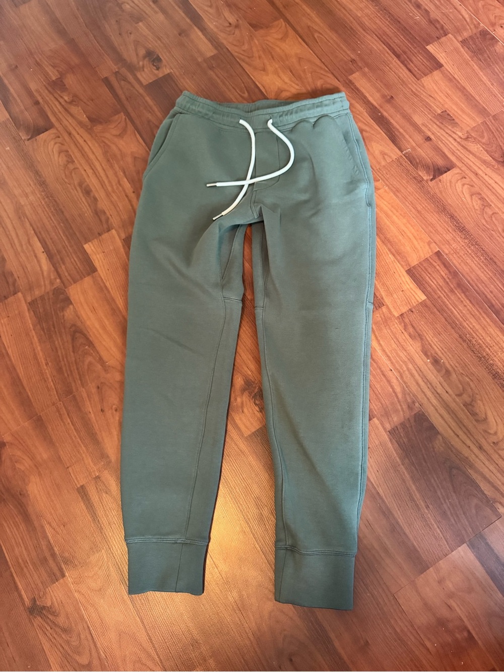 American Eagle Outfitters Olive Green Joggers with White Drawstring